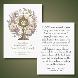 CARTÕES DE ORAÇÃO PERSONALIZADOS DO DOMINGO PRIEST
