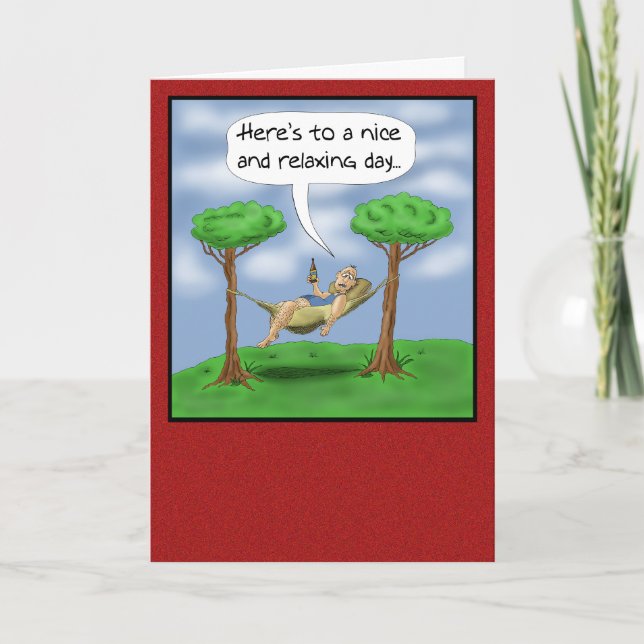 Cartões de os dias pais engraçados: Relaxando o di (Frente)