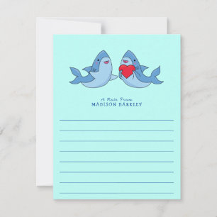 Cartões de Papel de carta plana Kawaii, de raça br
