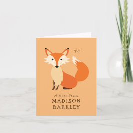 Cartões de papelaria da Floresta Fofa da Fox Kid