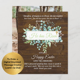 Cartões de PÁSCOA católicos Citação religiosa Vers