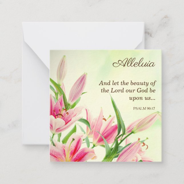 Cartões de Páscoa Religiosos - Aleluia de Sentimen (Frente)