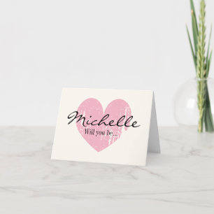 Cartões de pedido de damas de honra personalizados