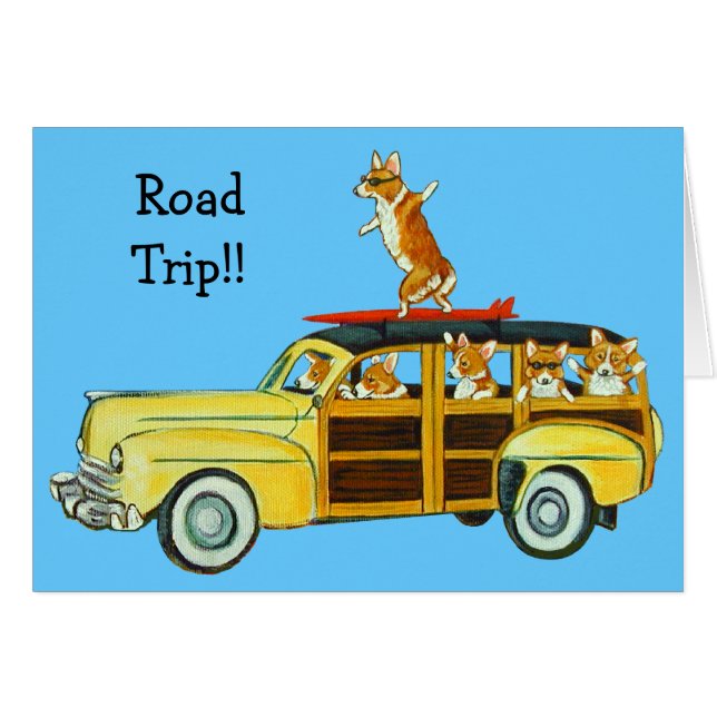 Cartões De Pembroke Welsh Corgi (Frente Horizontal)