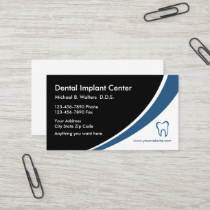 Cartões de Perfil Empresarial de Implantes Dentári