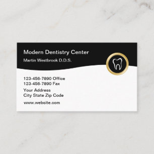 Cartões de Perfil Empresarial Tema Dentista Elegan
