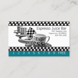 Cartões de perfurador duplo do café da lealdade