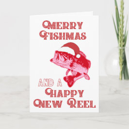 Cartões de Pesca Feliz Natal Engraçado