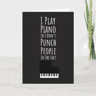 Cartões de Pianista Tocador de Piano Engraçado Pre