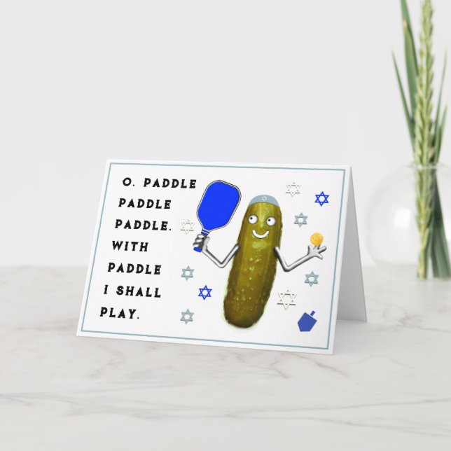 Cartões de Pickleball de Hanukkah (Frente)