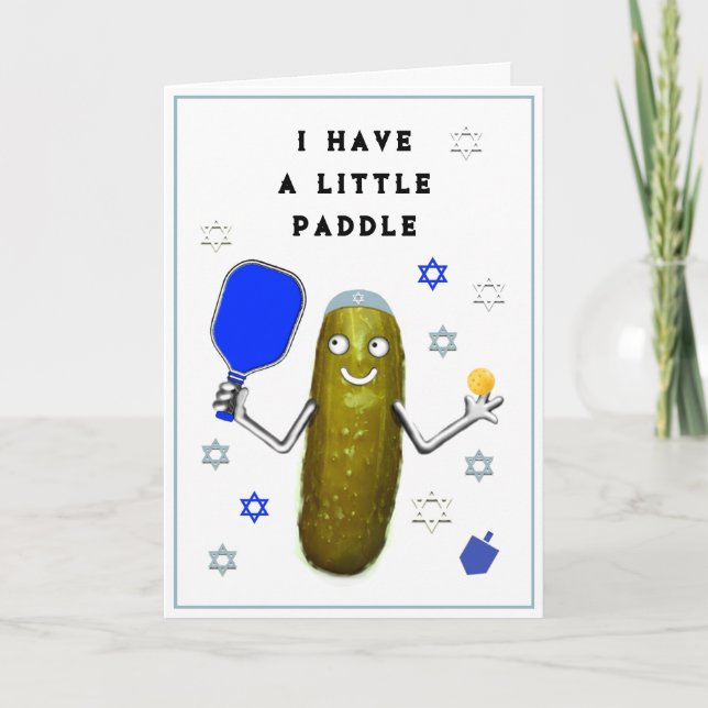 Cartões de Pickleball Hanukkah (Frente)