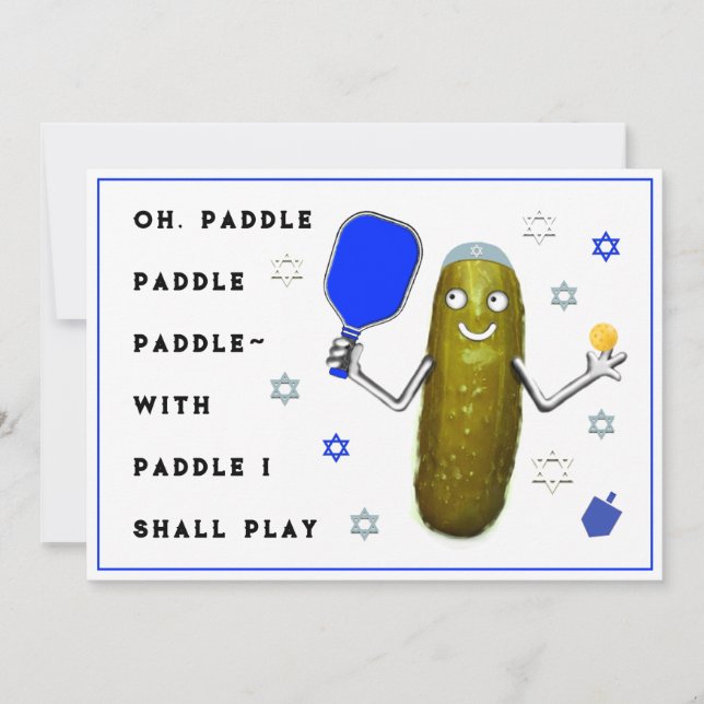 Cartões de Pickleball Hanukkah (Frente)