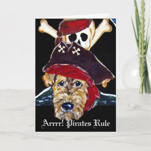 Cartões de Pirata Airedale Terrier