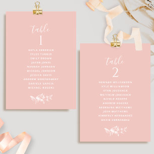 Cartões de Plano de Assentamento Rosa Chic Blush c