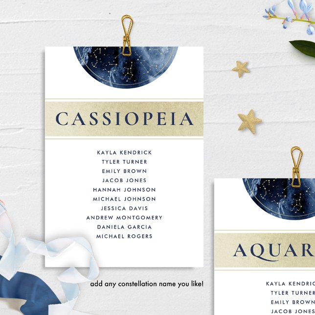 Cartões de Plano de Assentos Azul Celeste Dourado  (Criador carregado)