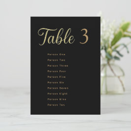 Cartões de Plano de Assentos da Mesa de Casamento 