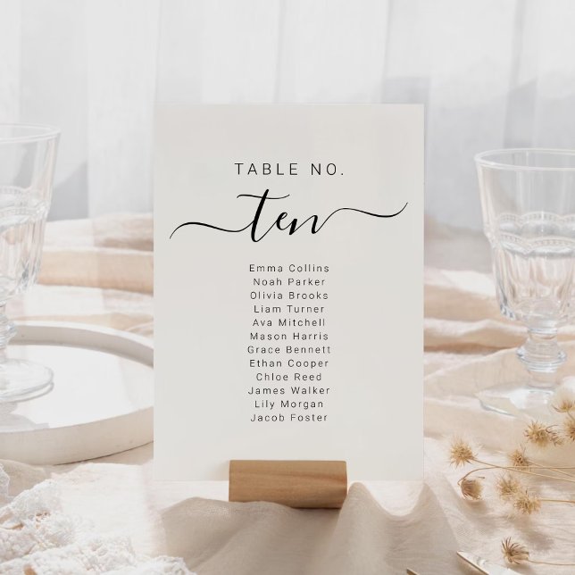Cartões de Plano de Assentos de Casamento Nome (Wedding Seating Chart Cards Name Seat Plan)