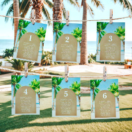 Cartões de Plano de Assentos de Casamento Tropical