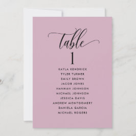 Cartões de Plano de Sessão Mauve com Nomes de Conv