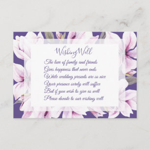 Cartões de Poço de Desejos Casamento Magnolia Viol
