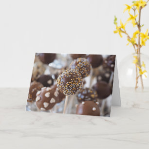 CARTÕES DE POP DE BOLO DE CHOCOLATE DE ANIVERSÁR