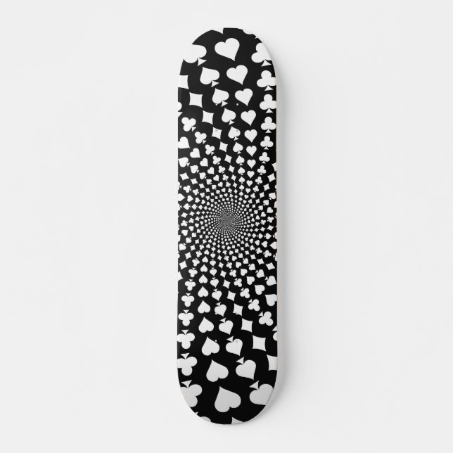 Cartões de pôquer com espiral: skate (Frente)