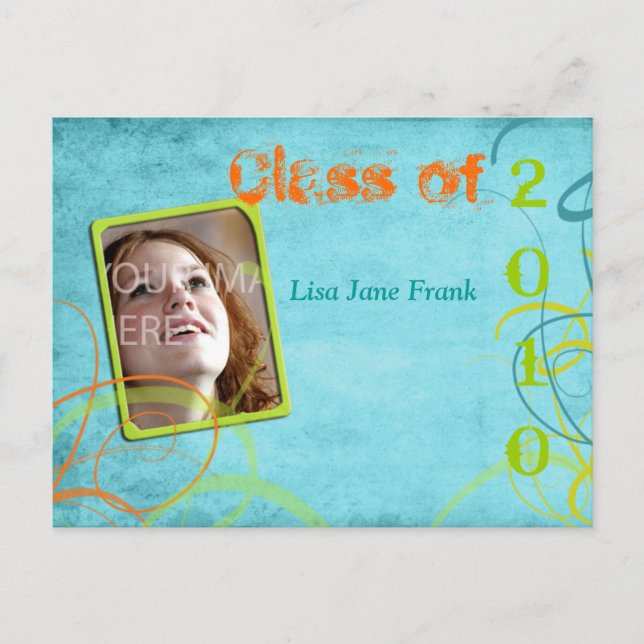 Cartões de pós-graduação Grunge (Frente)