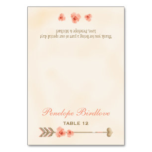 Cartões de posição de inclinação para a Rosa de se