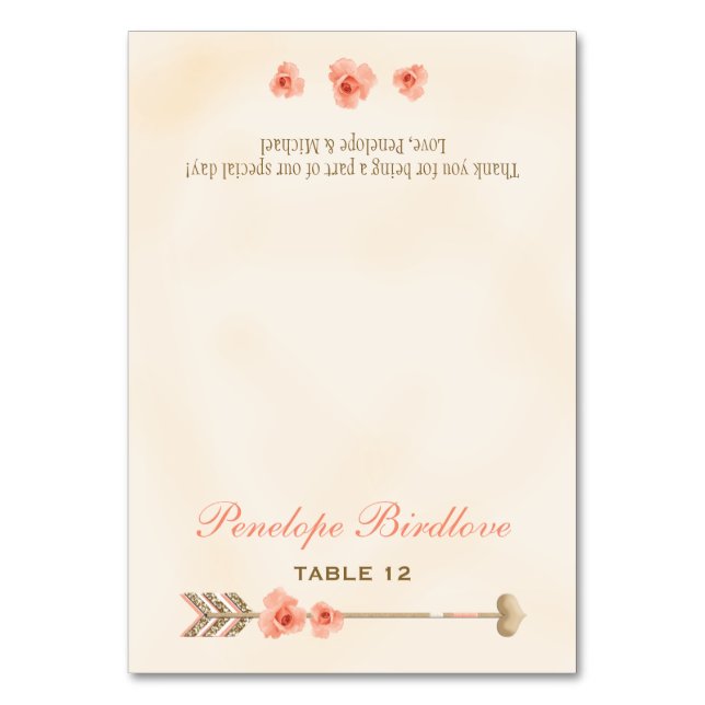 Cartões de posição de inclinação para a Rosa de se (Frente)