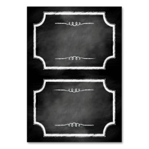 Cartões de posição de nome entendentado para quadr