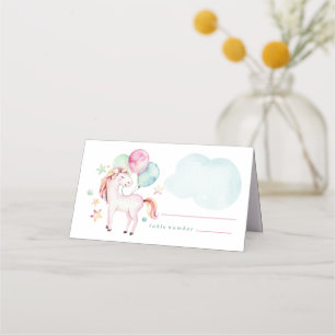 Cartões de posição de unicórnio mágico