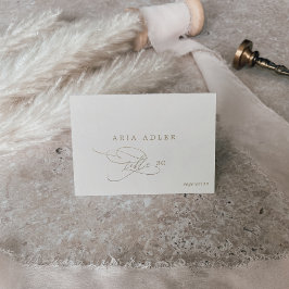 Cartões de posição para opções de menu romântico D