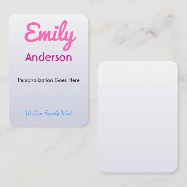 Cartões de Posicionamento Personalizados Impressos (Frente/Verso)