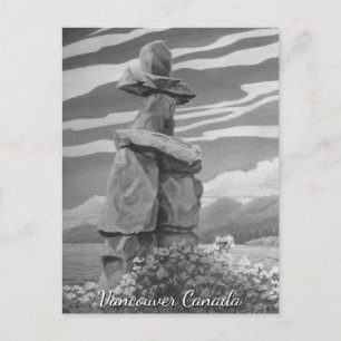 Cartões de Postal de Arte de Vancouver Inukshuk de