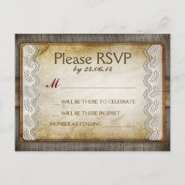 cartões de posto rsvp de casamento apressados