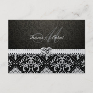 Cartões de prata metálicos superiores do damasco