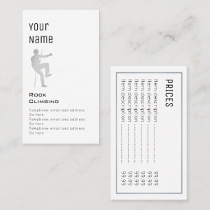 Cartões de preço "essenciais" da escalada