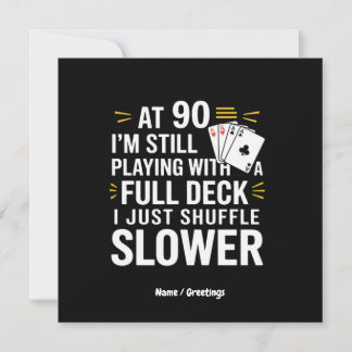 Cartões de Presente Engraçados para 90º Aniversári