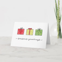 Cartões de presentes de aquarela desenhados à mão