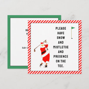 Cartões de presentes de Natal de Golfe
