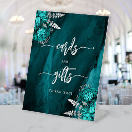 Cartões de Presentes para Casamento Florais Azul T