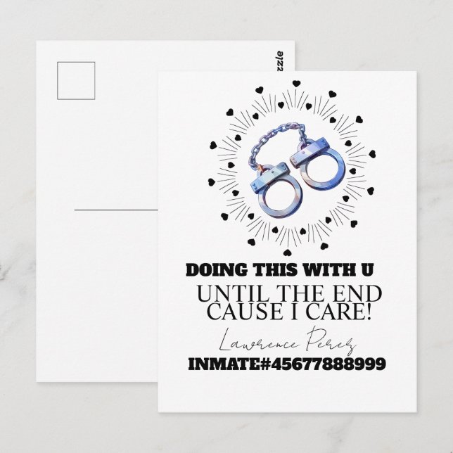 Cartões de Presídio Longa Distância Algemados (Frente/Verso)