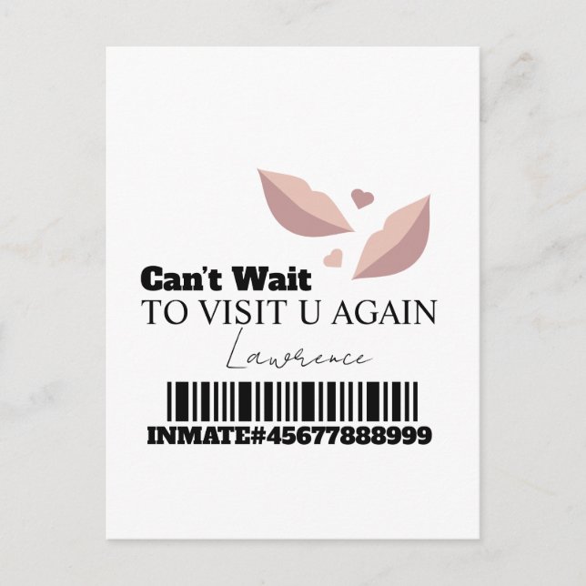 Cartões de Presídio Visita à Distância (Frente)