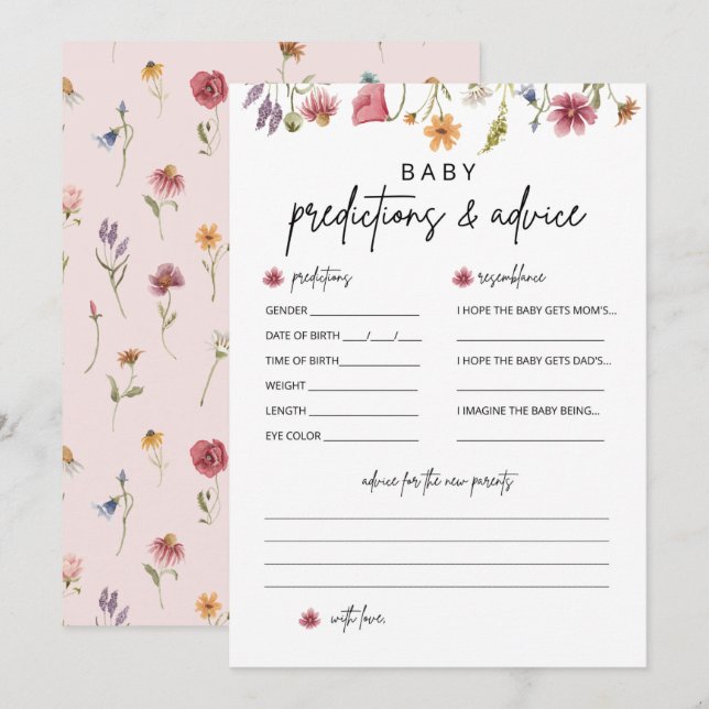 Cartões de previsão e de conselho de Chás de frald (Frente/Verso)