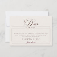 Cartões de Proposta de Menina de Flores de Marfim