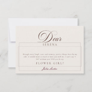 Cartões de Proposta de Menina de Flores de Marfim