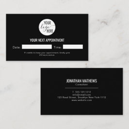 Cartões de Próxima Consulta com Logotipo Minimalis
