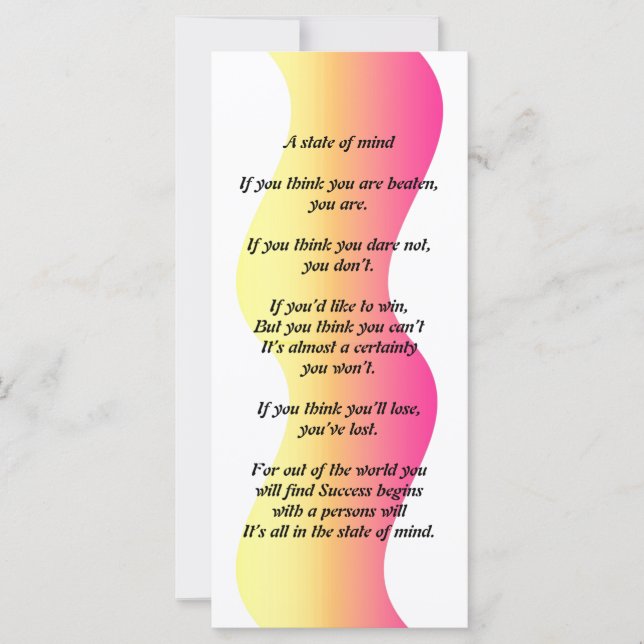 Cartões de Rack de Estado de Mente (Frente)