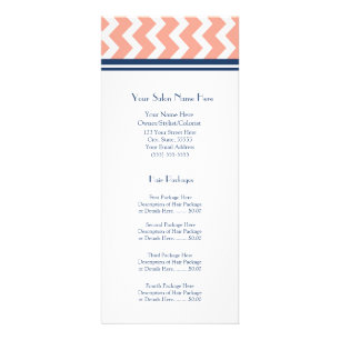 Cartões de rack de salão personalizados - Coral - 