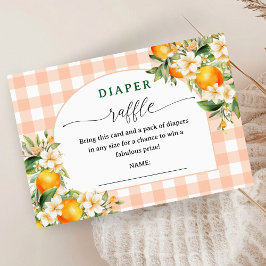 Cartões de Raffle com Fralda Chá de fraldas pequen